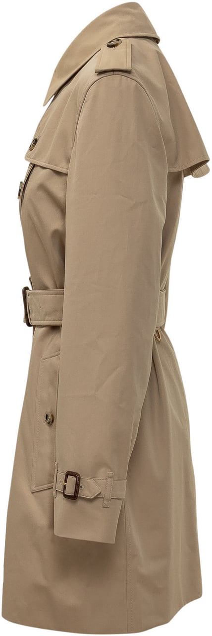 Burberry Trench Doppiopetto con Cintura Beige