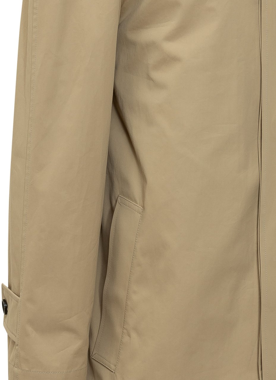 Burberry Trench Parkbury Lungo con Collo Beige