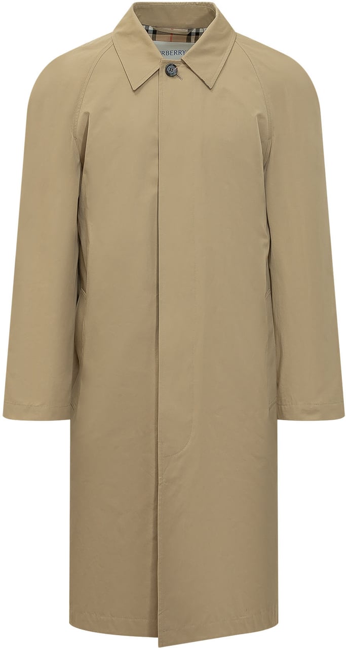 Burberry Trench Parkbury Lungo con Collo Beige