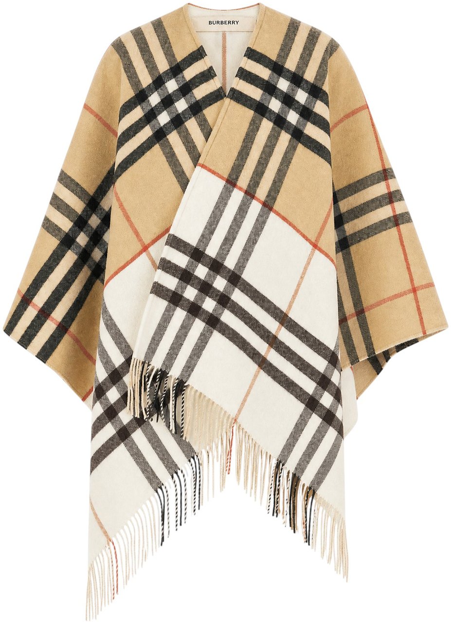 Burberry Embroidered cashmere blend cape Divers