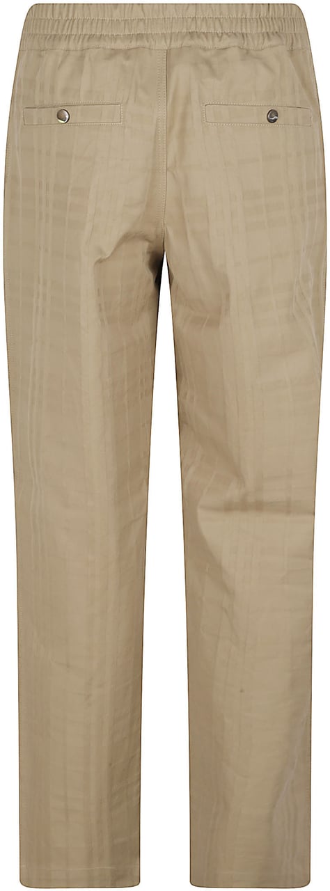 Burberry Straight-Leg Trousers with Checkered Pattern Neutraal