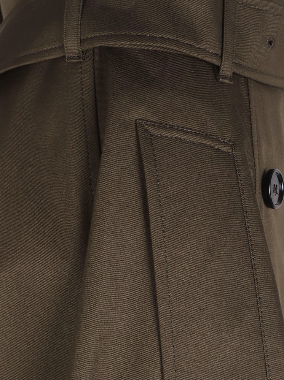 Burberry High-Waisted A-Line Skirt with Wrap Closure and Belt Zwart