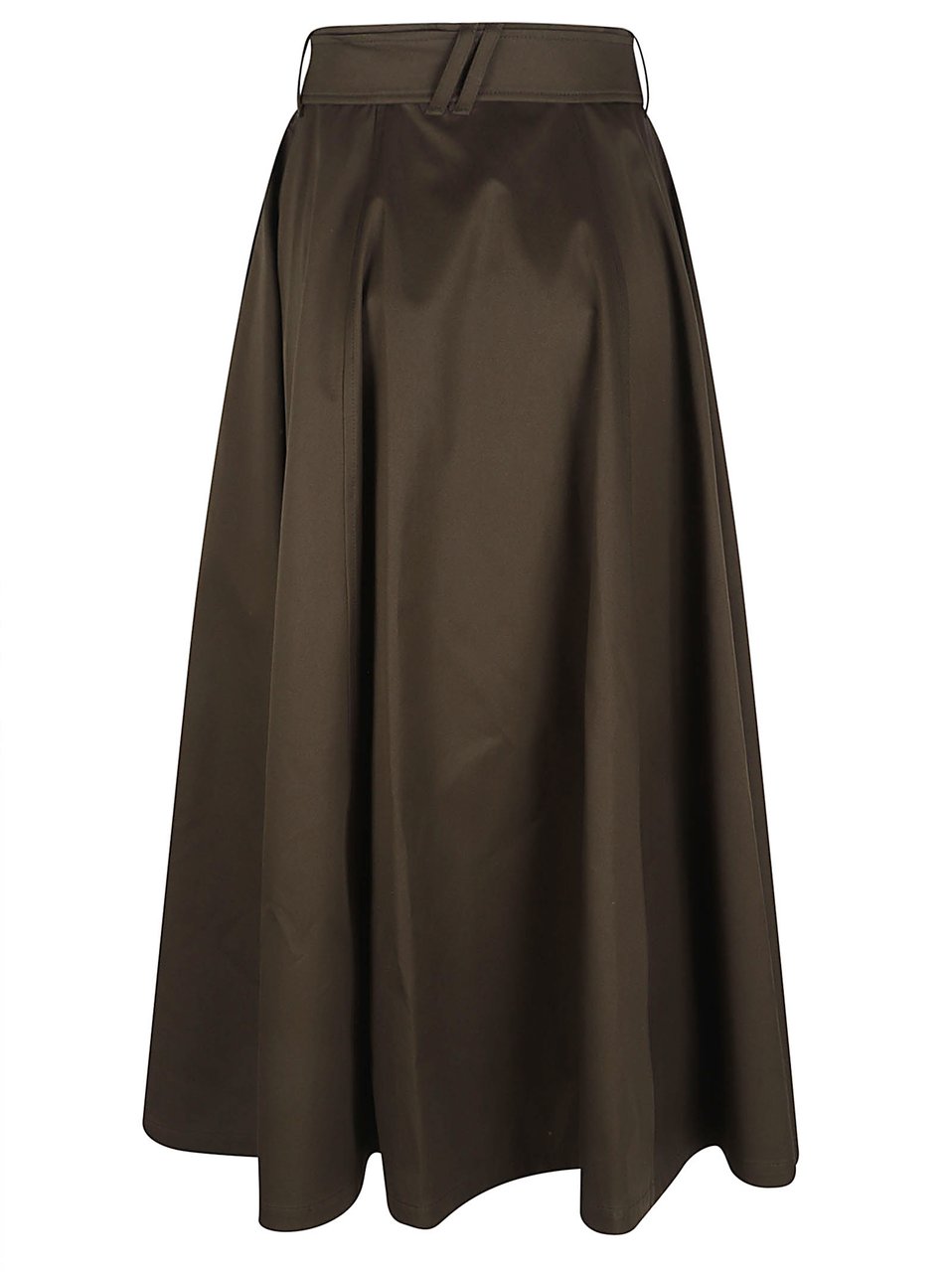 Burberry High-Waisted A-Line Skirt with Wrap Closure and Belt Zwart