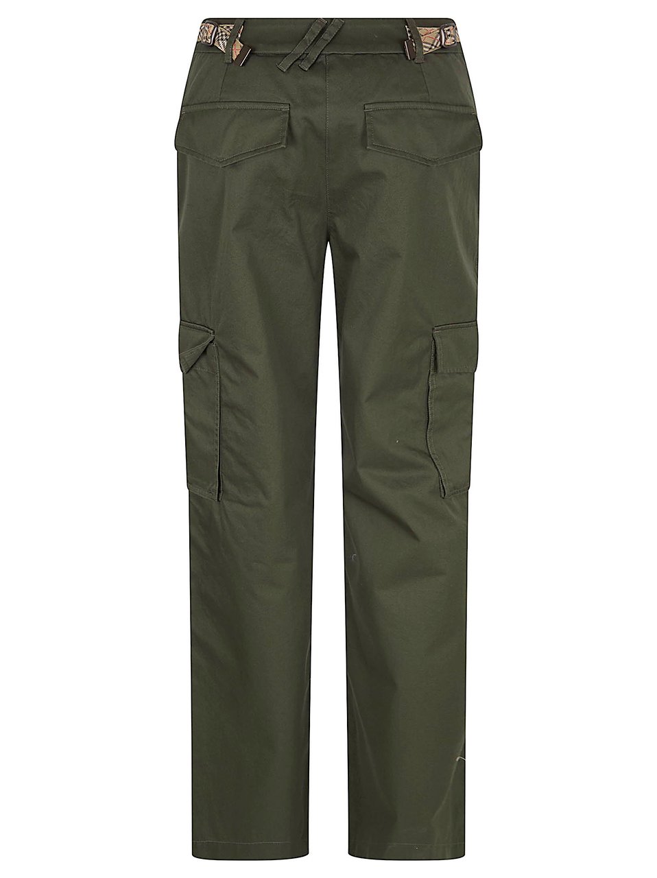 Burberry Cargo Design Rain-Resistant Cotton Gabardine Trousers Groen