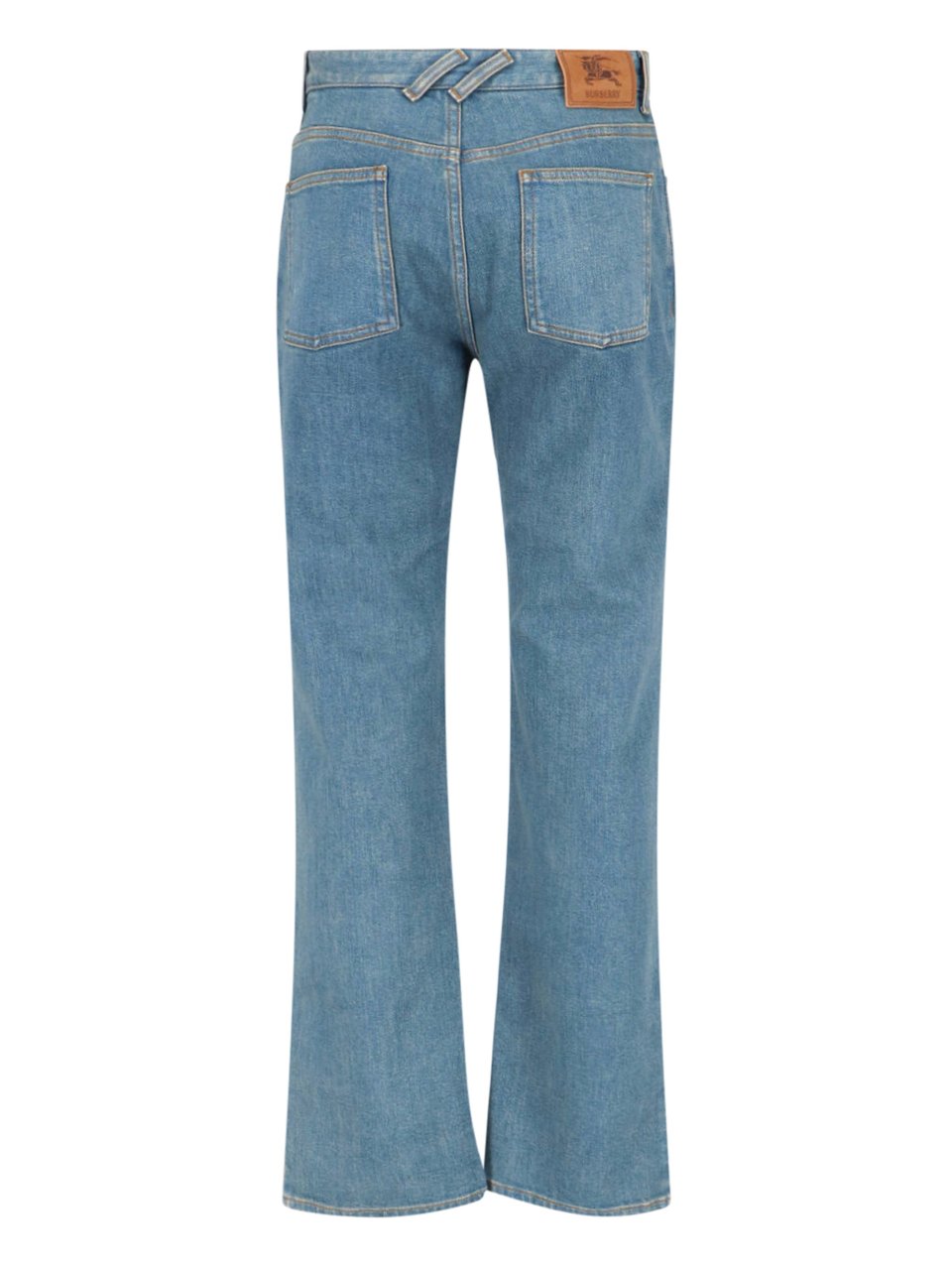 Burberry Bootcut Jeans In Blue Cotton Denim Blauw
