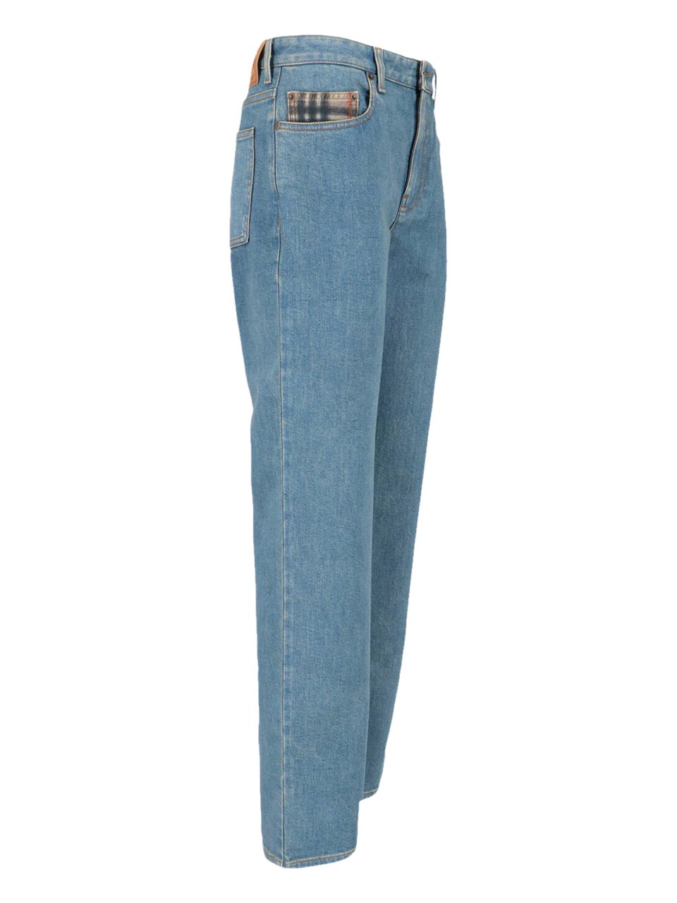 Burberry Bootcut Jeans In Blue Cotton Denim Blauw