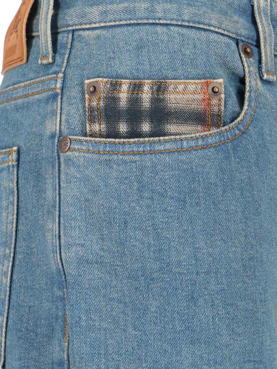 Burberry Bootcut Jeans In Blue Cotton Denim Blauw