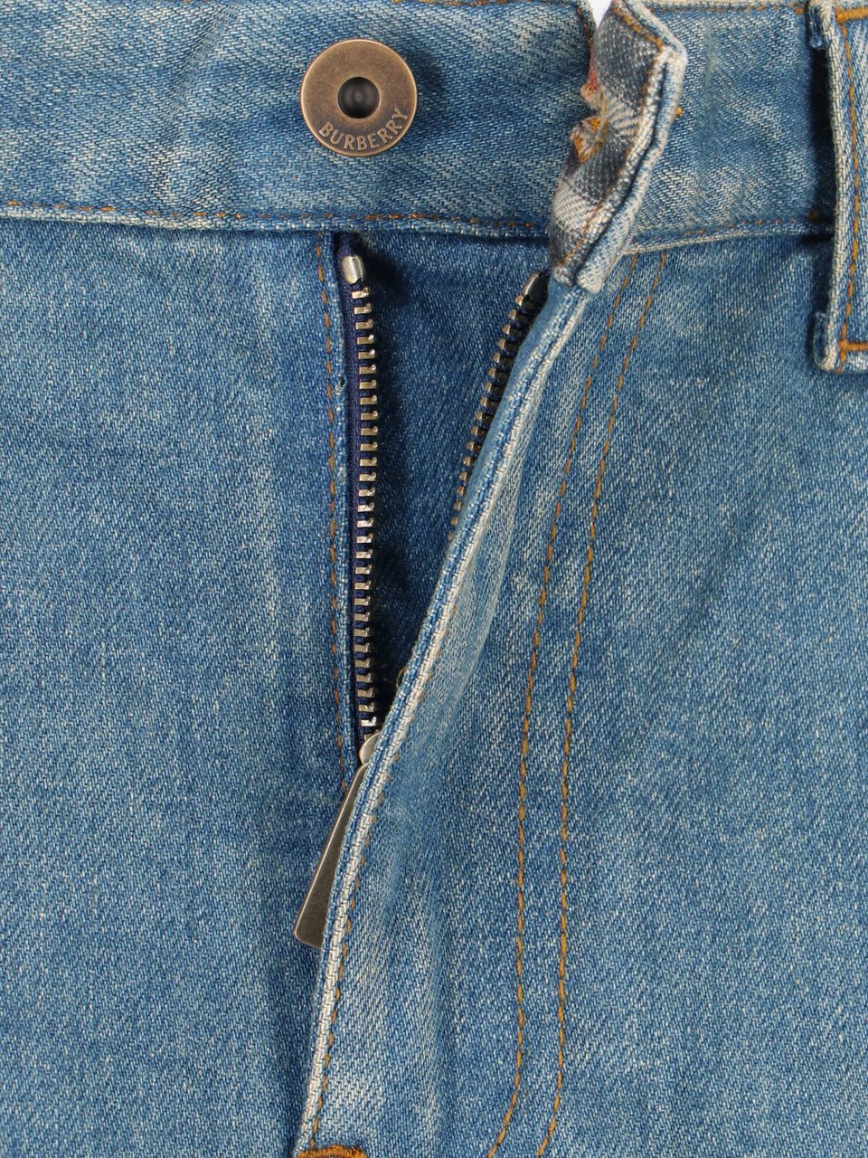 Burberry Bootcut Jeans In Blue Cotton Denim Blauw