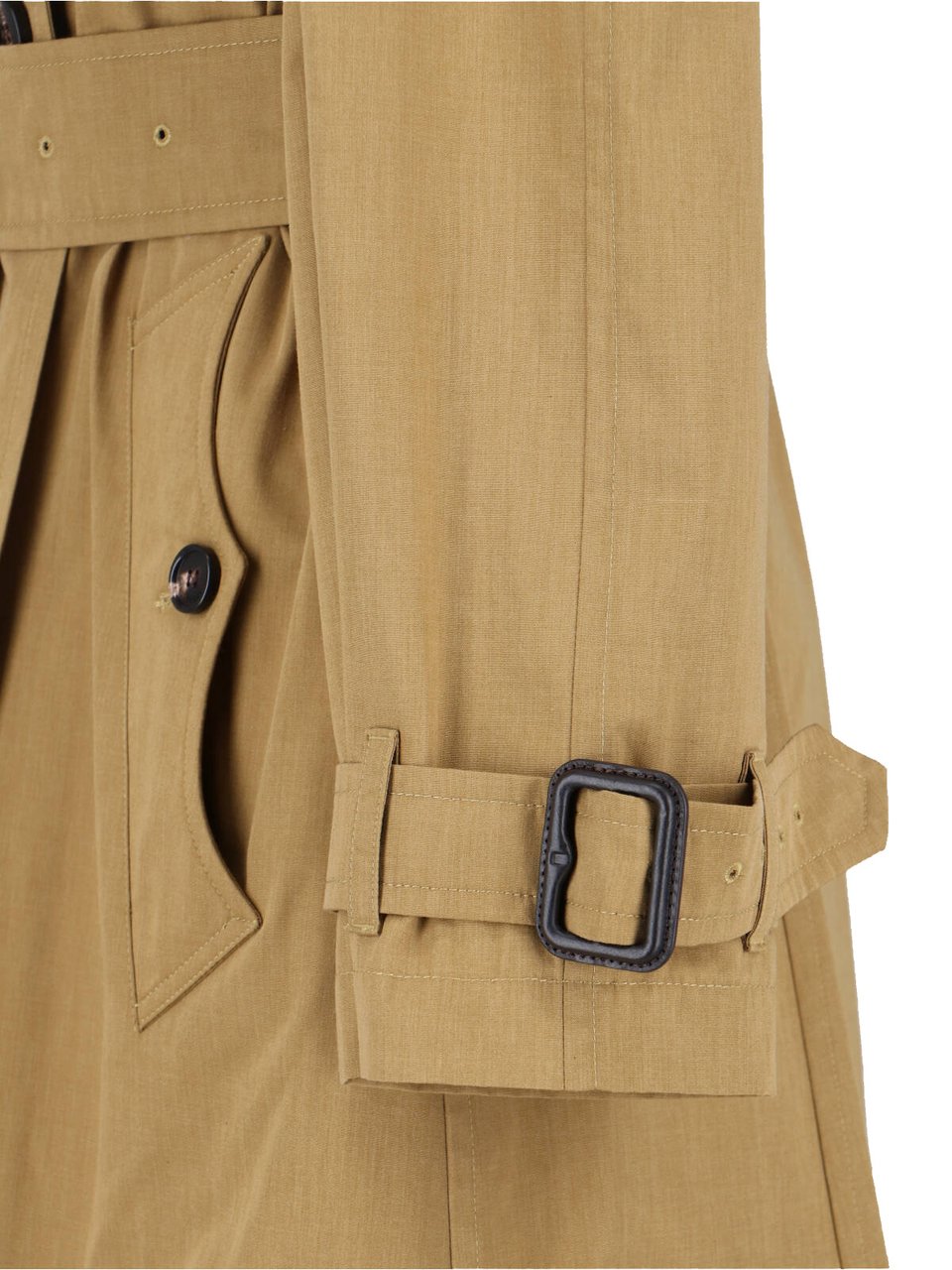Burberry Long Brown Trench Coat with Removable Belt and Signature Check Lining Bruin