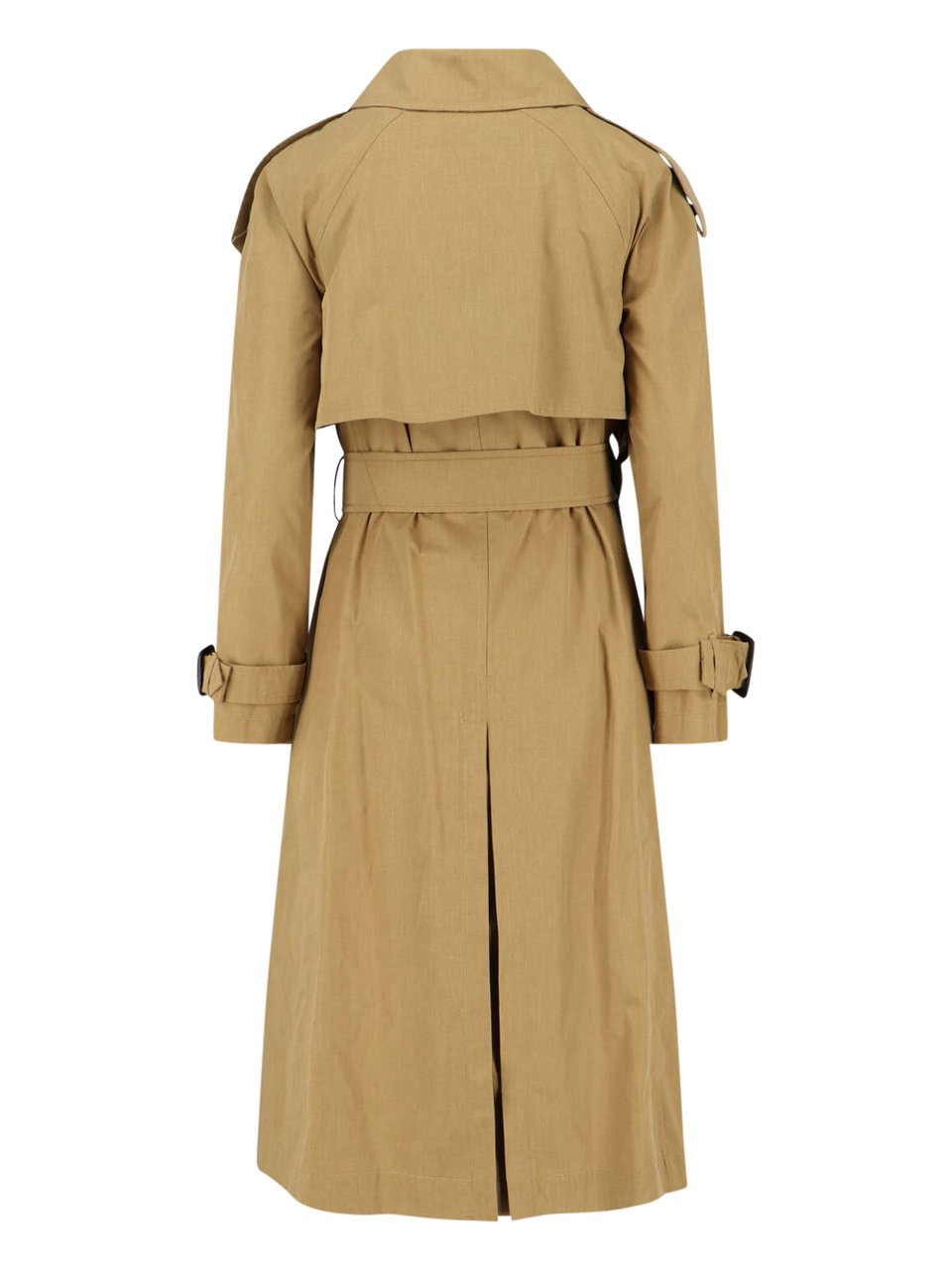 Burberry Long Brown Trench Coat with Removable Belt and Signature Check Lining Bruin