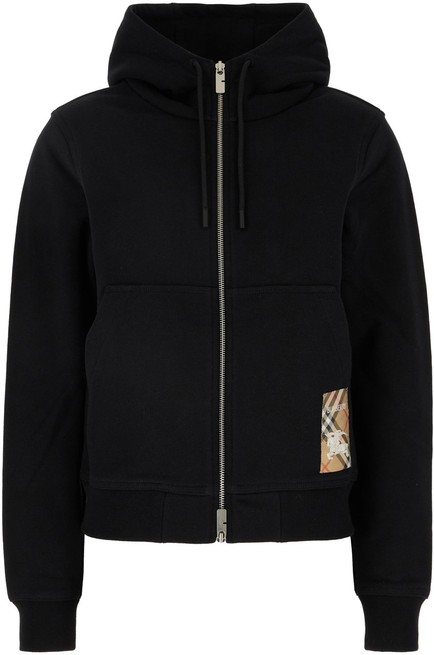 Burberry Black cotton sweatshirt Zwart