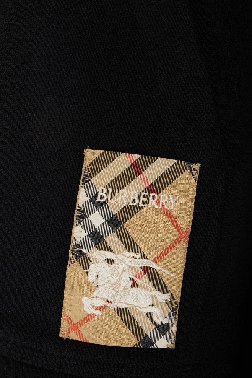 Burberry Black cotton sweatshirt Zwart