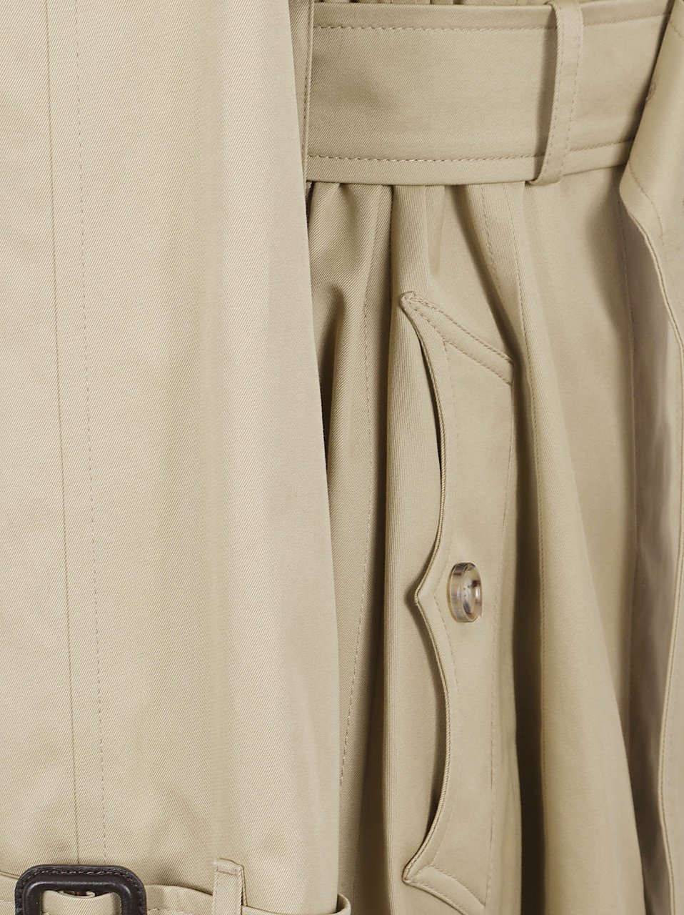 Burberry Beige Trench Coat with Classic Collar Neutraal