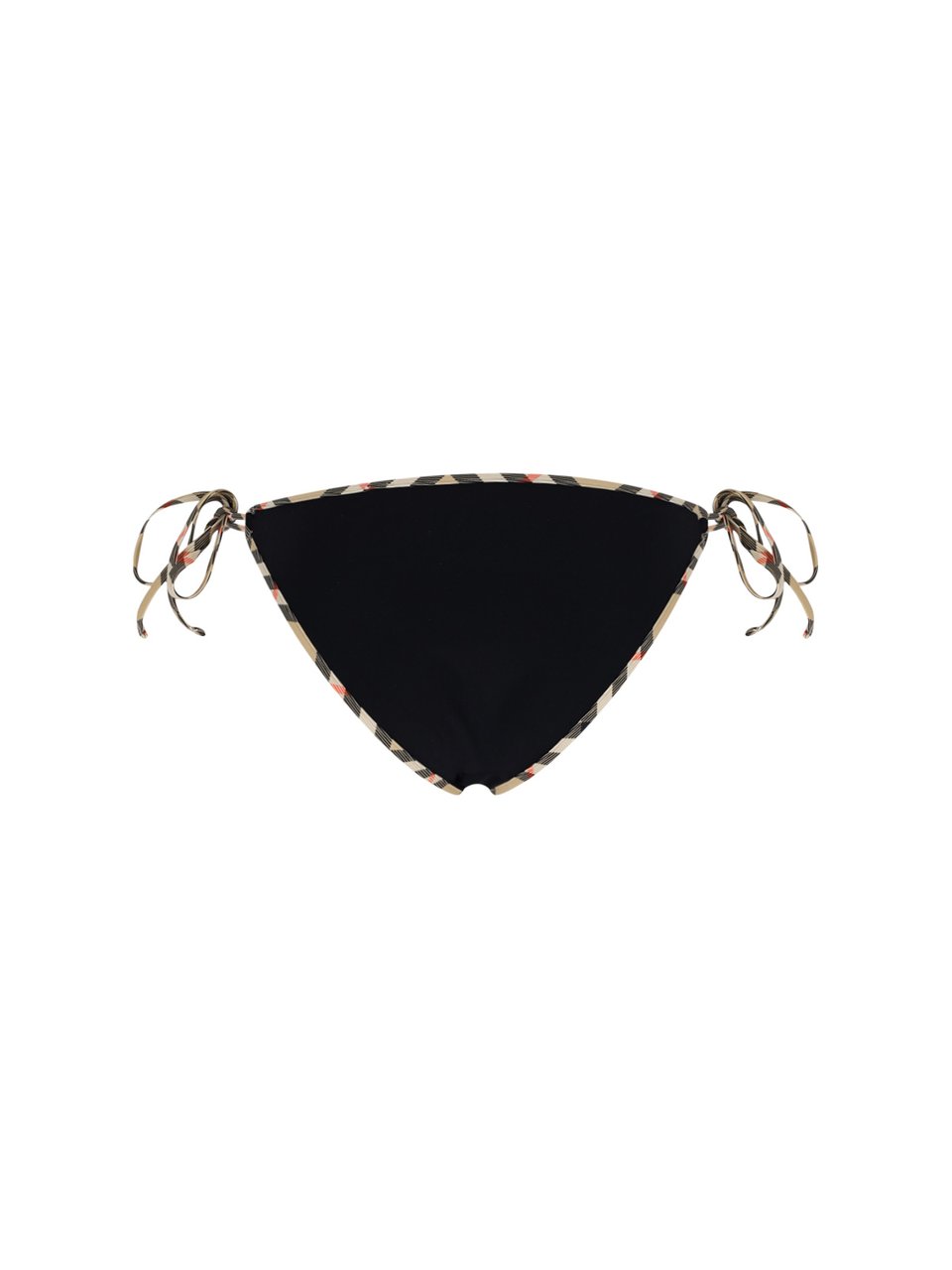 Burberry "Check" Swimsuit Briefs In Black Stretch Fabric Zwart