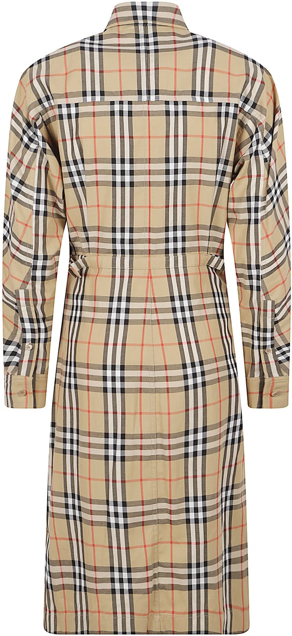 Burberry Beige Check Dress Neutraal
