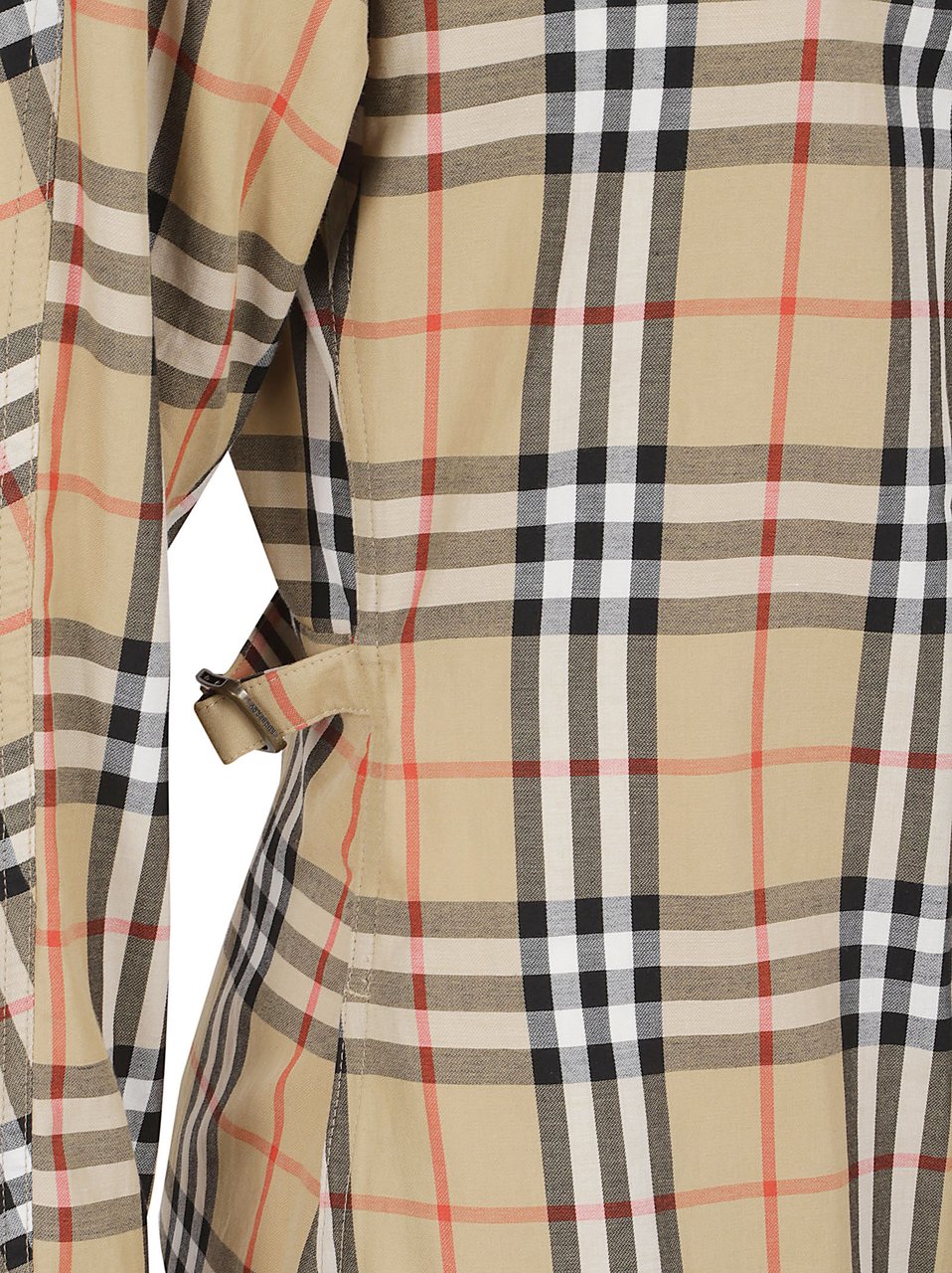 Burberry Beige Check Dress Neutraal