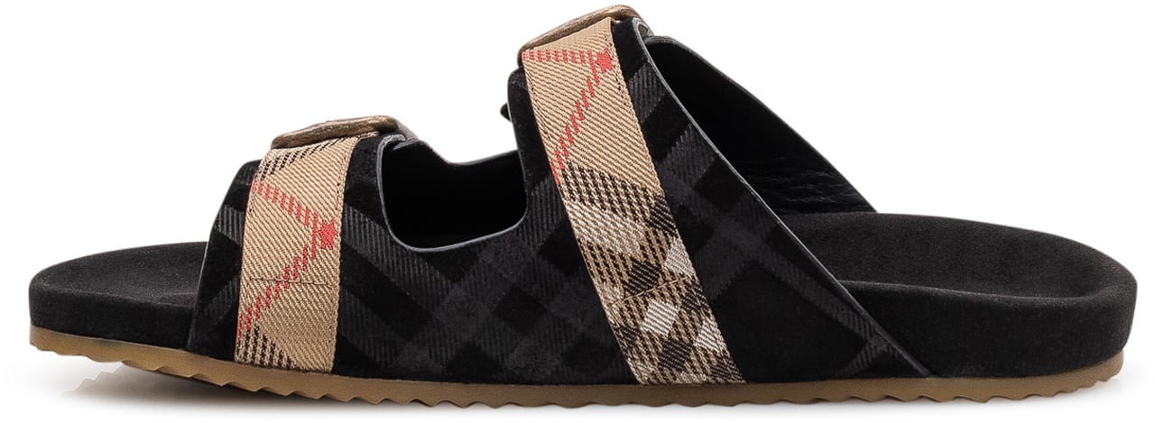 Burberry Sandali MF Urchin con Doppia Fibbia Zwart