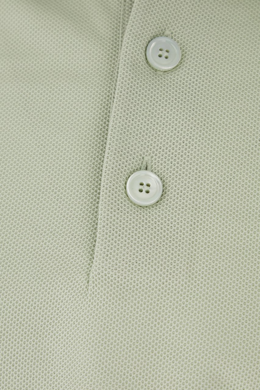 Burberry Mint green piquet polo shirt Groen