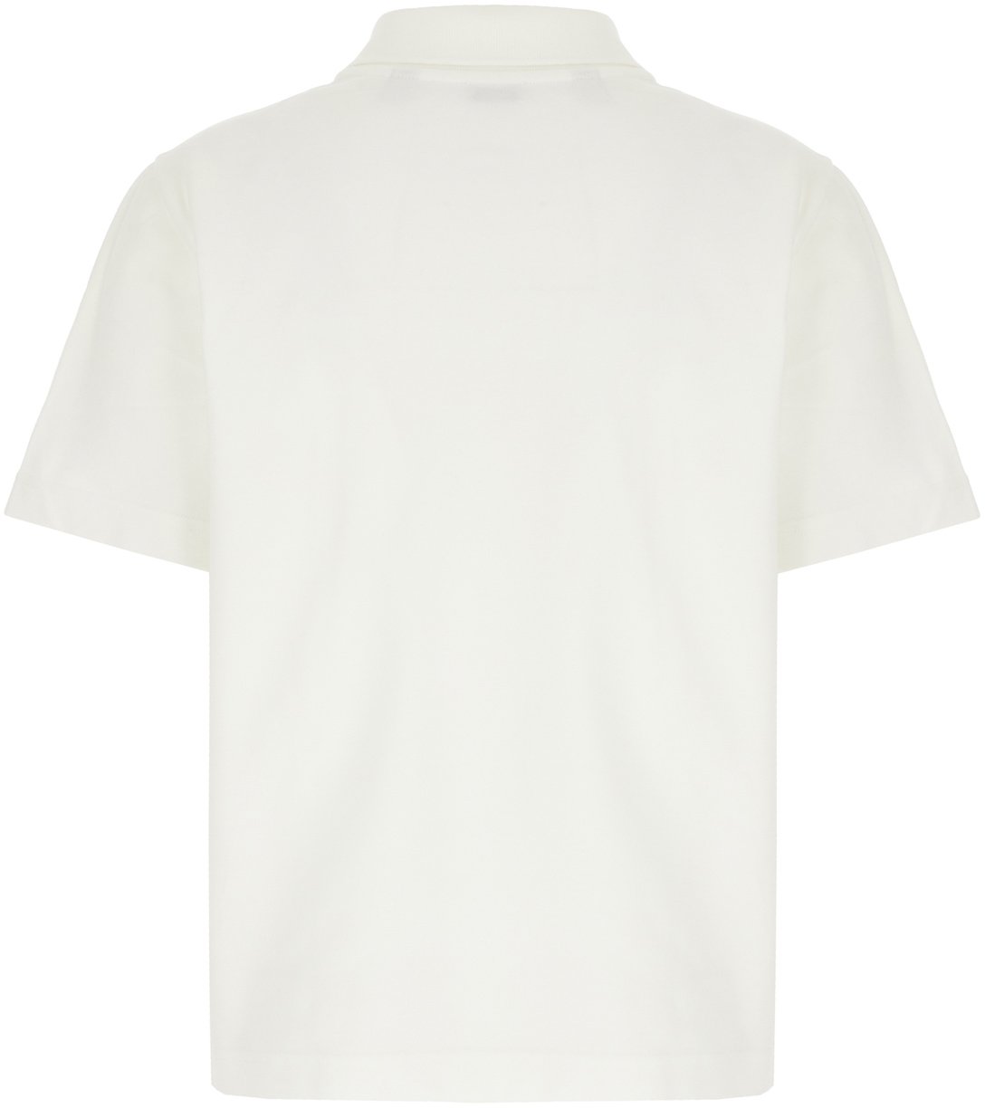 Burberry Burberry White piquet polo shirt Wit