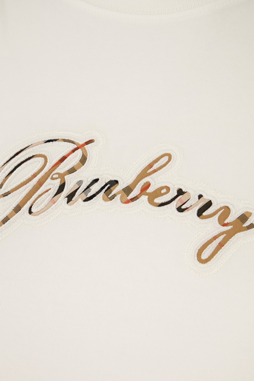 Burberry Burberry Ivory cotton t-shirt Neutraal