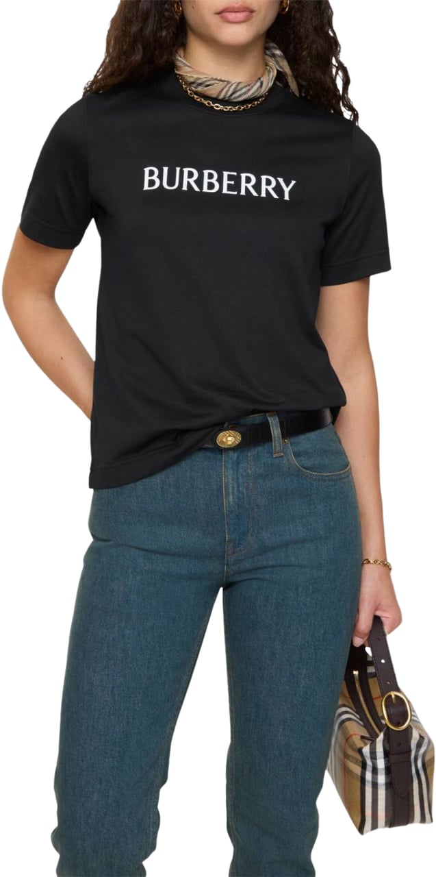 Burberry T-Shirts And Polos Black Zwart