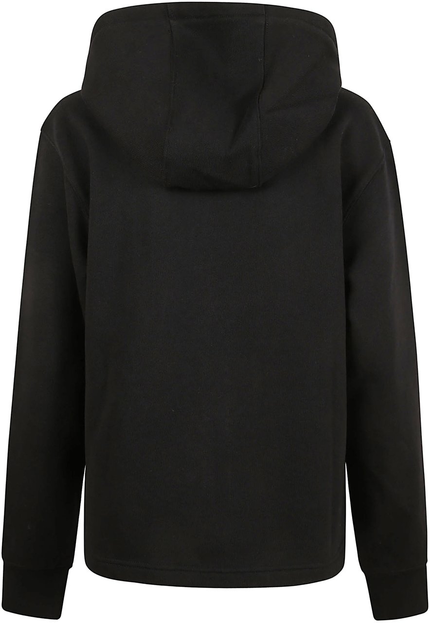 Burberry Zip-Up Hoodie with Adjustable Drawstring Zwart