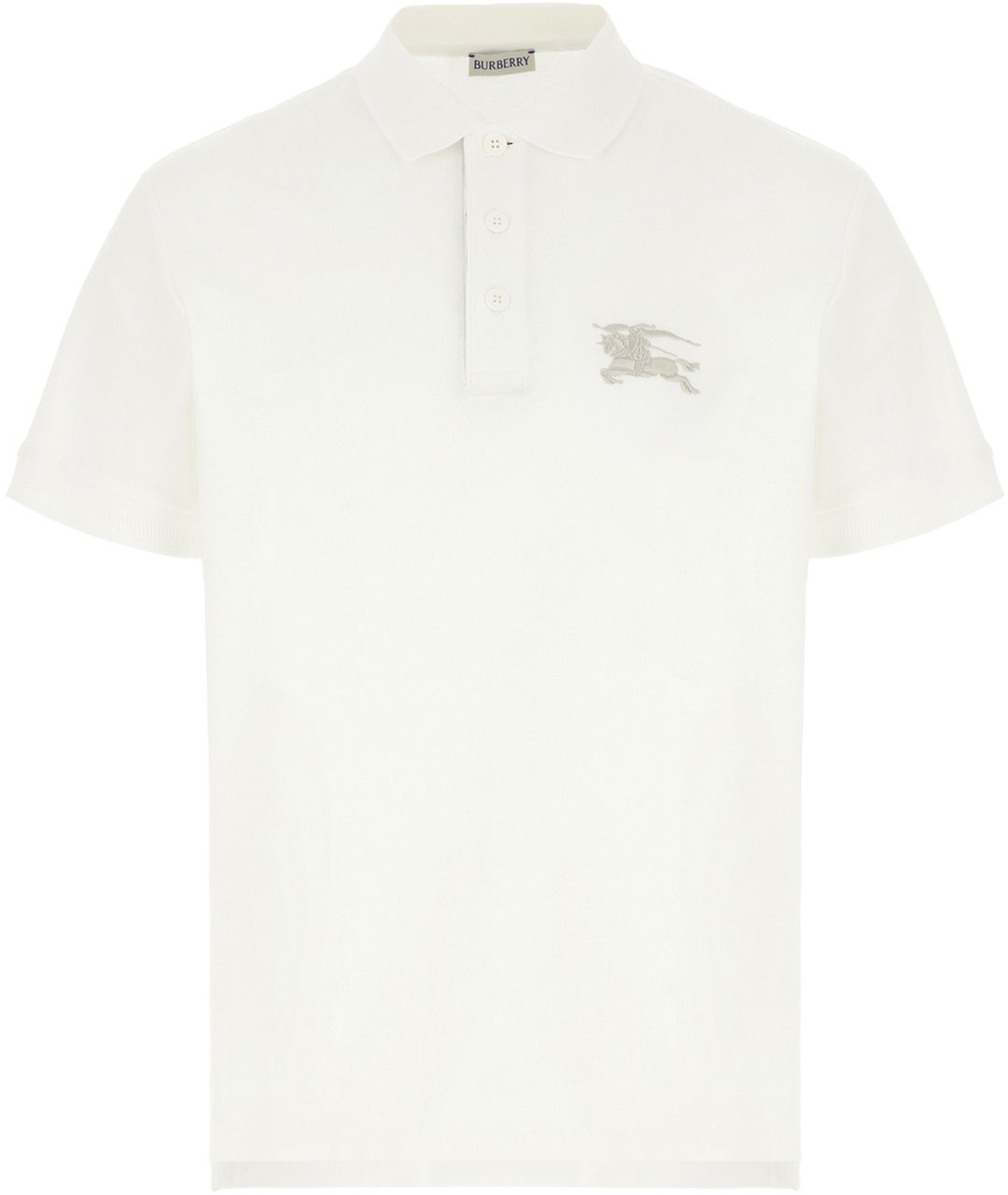 Burberry Burberry White piquet polo shirt Wit