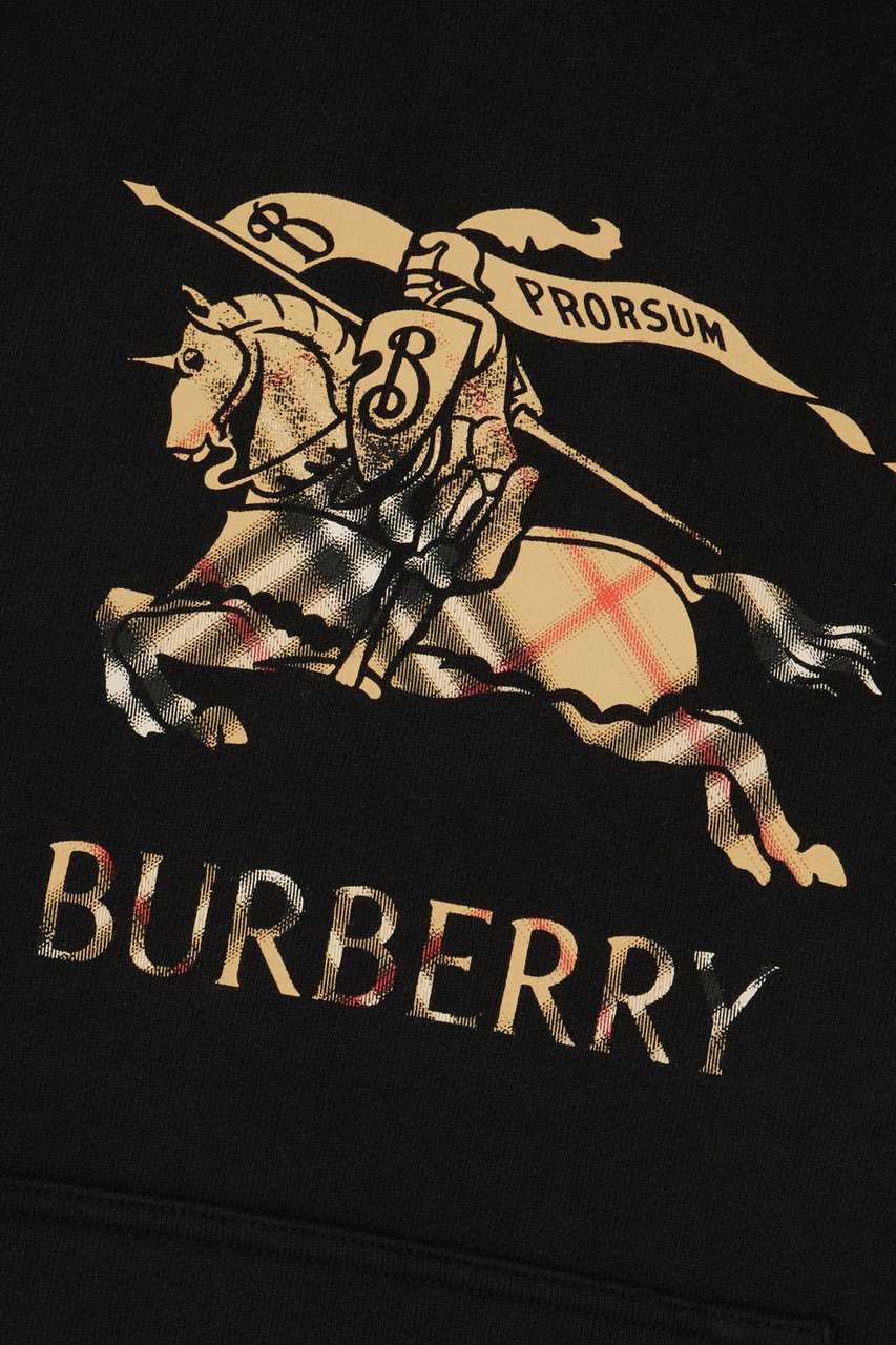 Burberry Black cotton sweatshirt Zwart