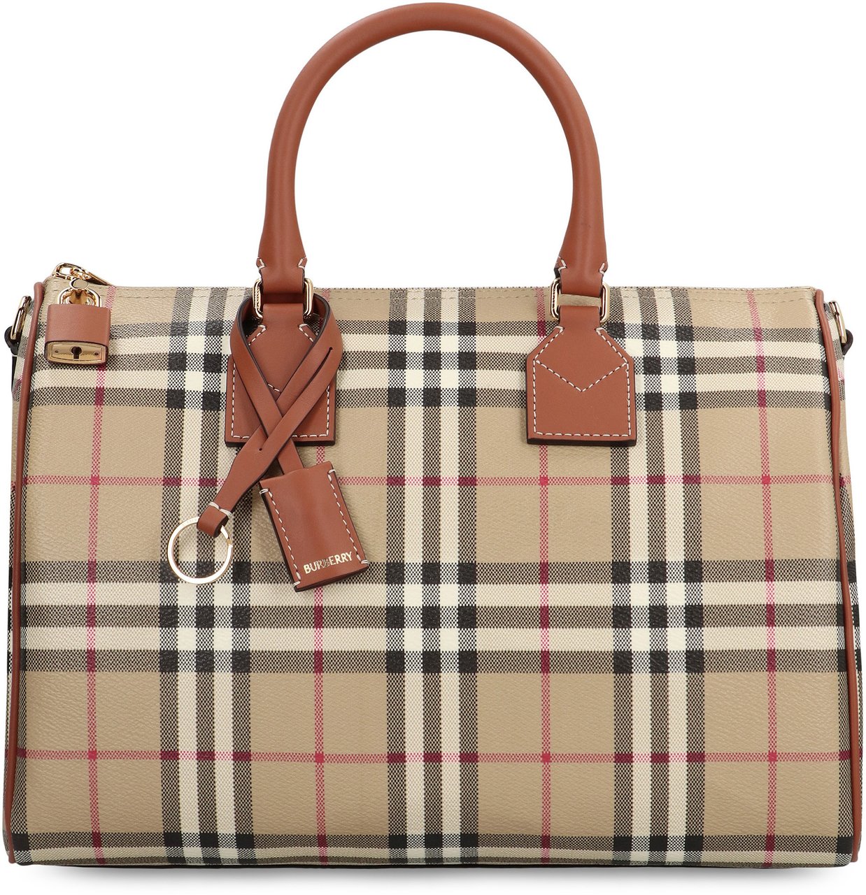 Burberry Bowling bag Check media Beige
