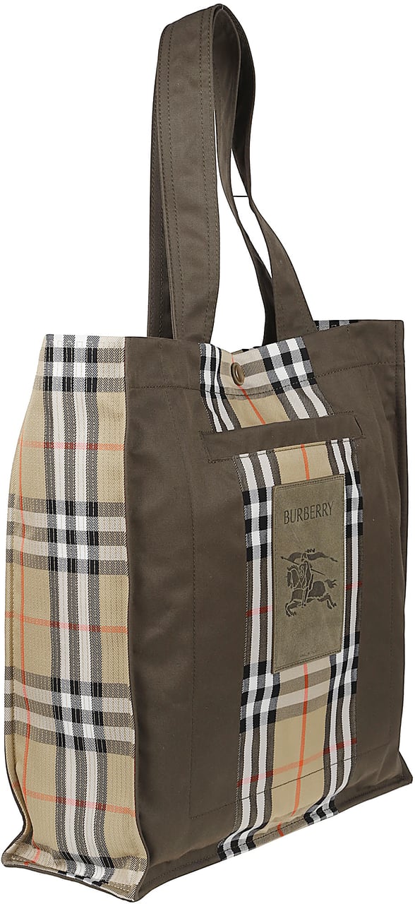 Burberry Structured Rectangular Tote Bag Bruin