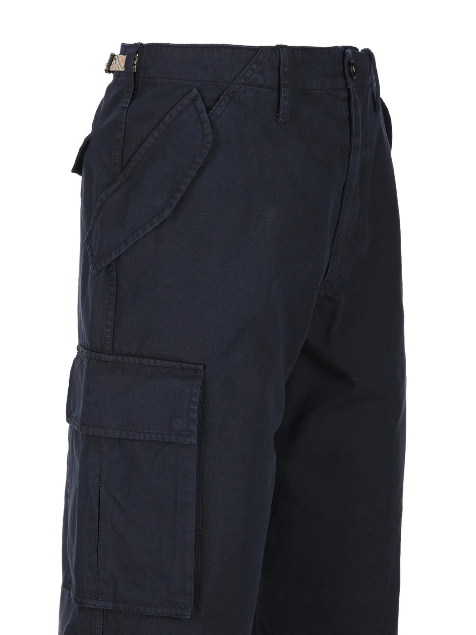 Burberry Wide-leg Cargo Pants with Flap Pockets Zwart