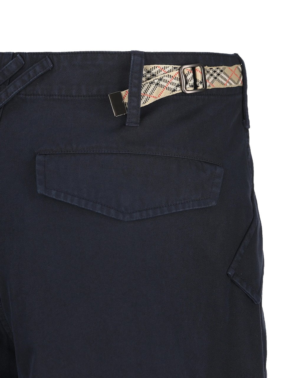 Burberry Wide-leg Cargo Pants with Flap Pockets Zwart