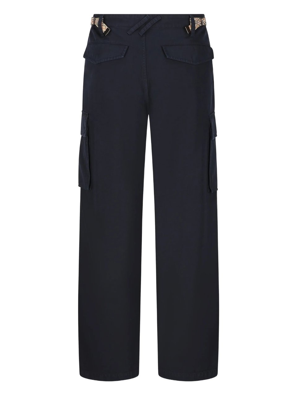 Burberry Wide-leg Cargo Pants with Flap Pockets Zwart