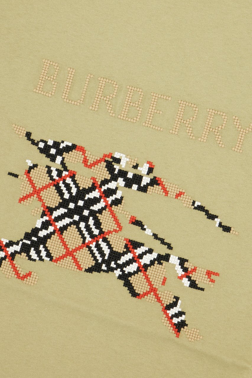 Burberry Olive green cotton t-shirt Groen