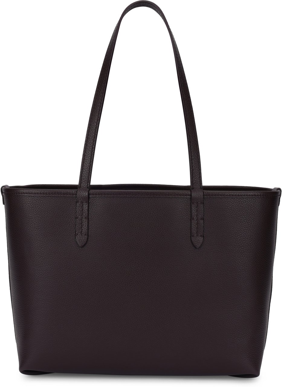 Burberry Medium leather tote bag Highlands Zwart