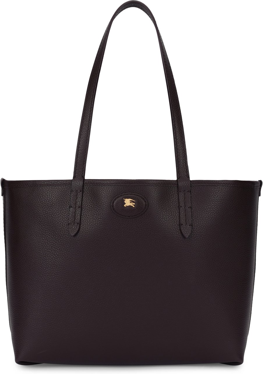 Burberry Medium leather tote bag Highlands Zwart