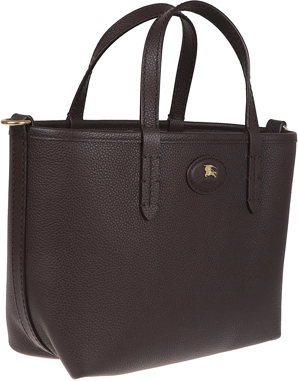 Burberry Reversible Handbag in Textured Calf Grain Leather Grijs