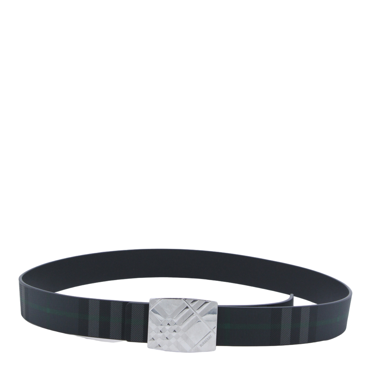 Burberry Classic Black Belt With Polished Buckle And Timeless Design Zwart