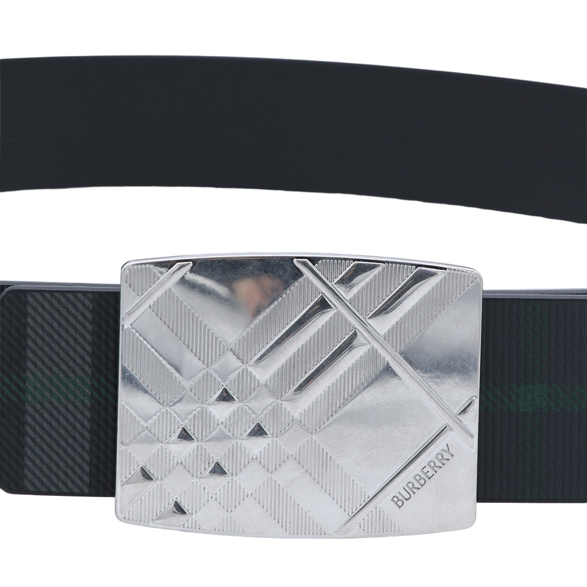 Burberry Classic Black Belt With Polished Buckle And Timeless Design Zwart