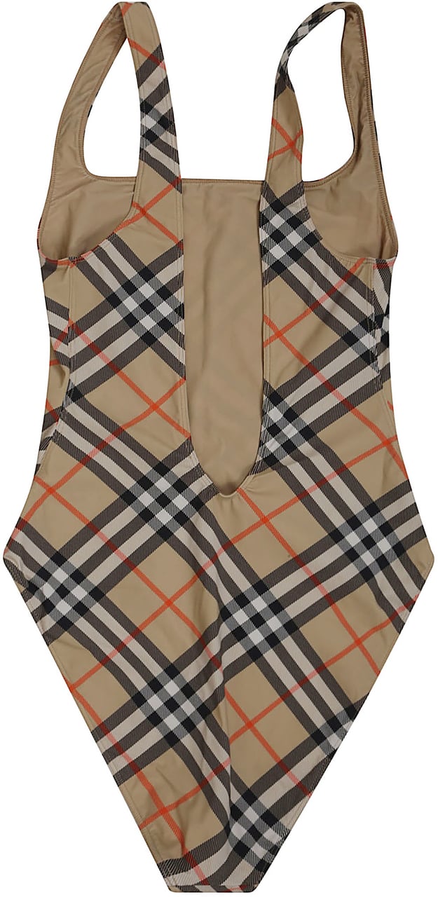 Burberry BURBERRY SABINA CHK W SWIMWEAR Beige