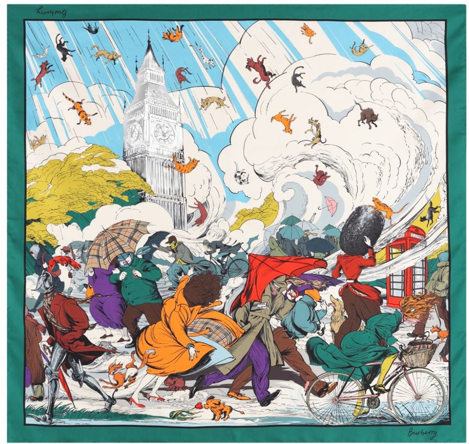 Burberry Scarfs Green Groen