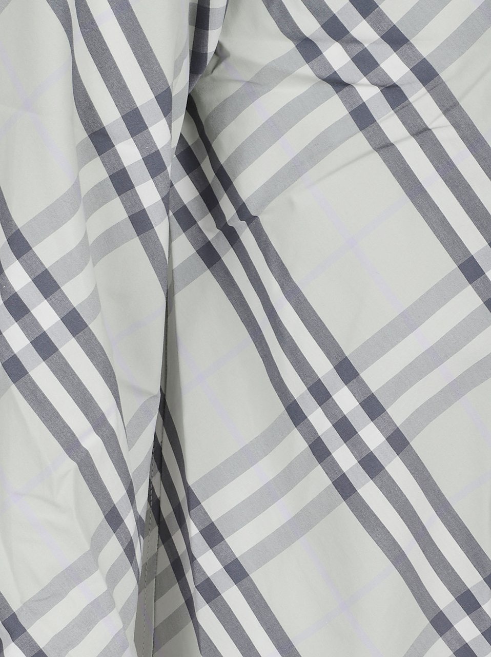 Burberry Diagonal Plaid Button-Up Shirt Wit