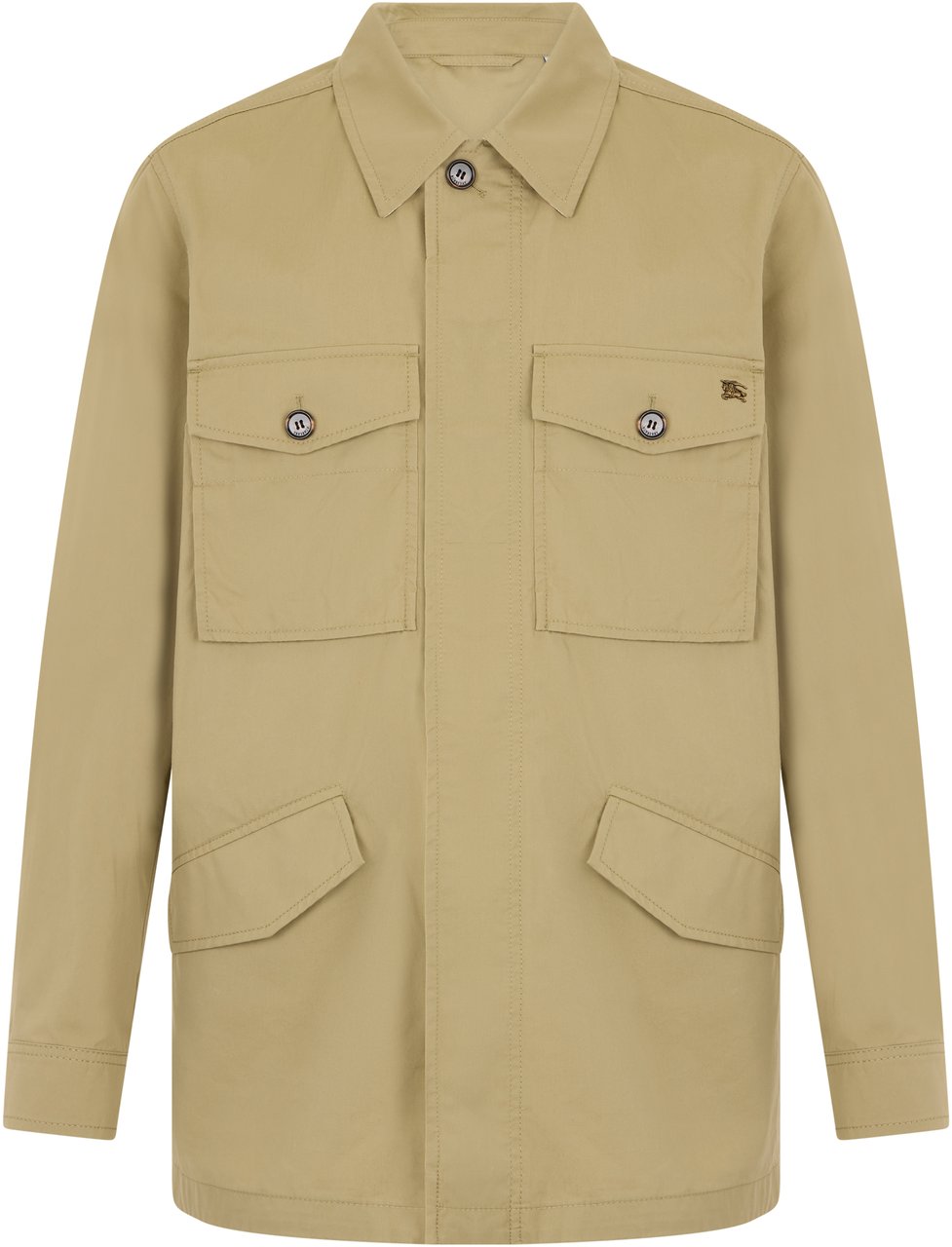Burberry Gabardine coat made of cotton Neutraal
