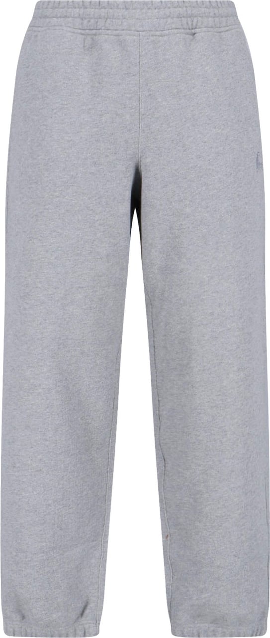 Burberry "Check" Tracksuit Bottoms In Grey Cotton Grijs