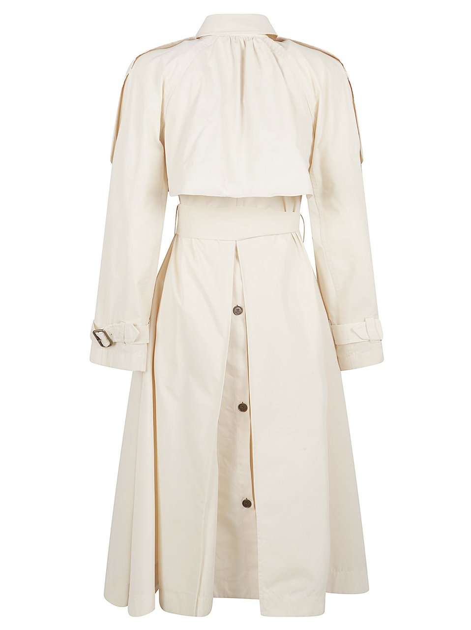 Burberry Trench Coat with Bow Tie Detail and Adjustable Cuffs Neutraal