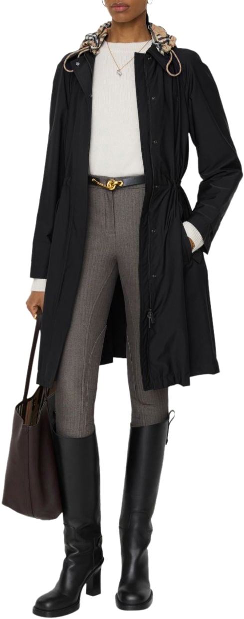 Burberry Coats Black Zwart
