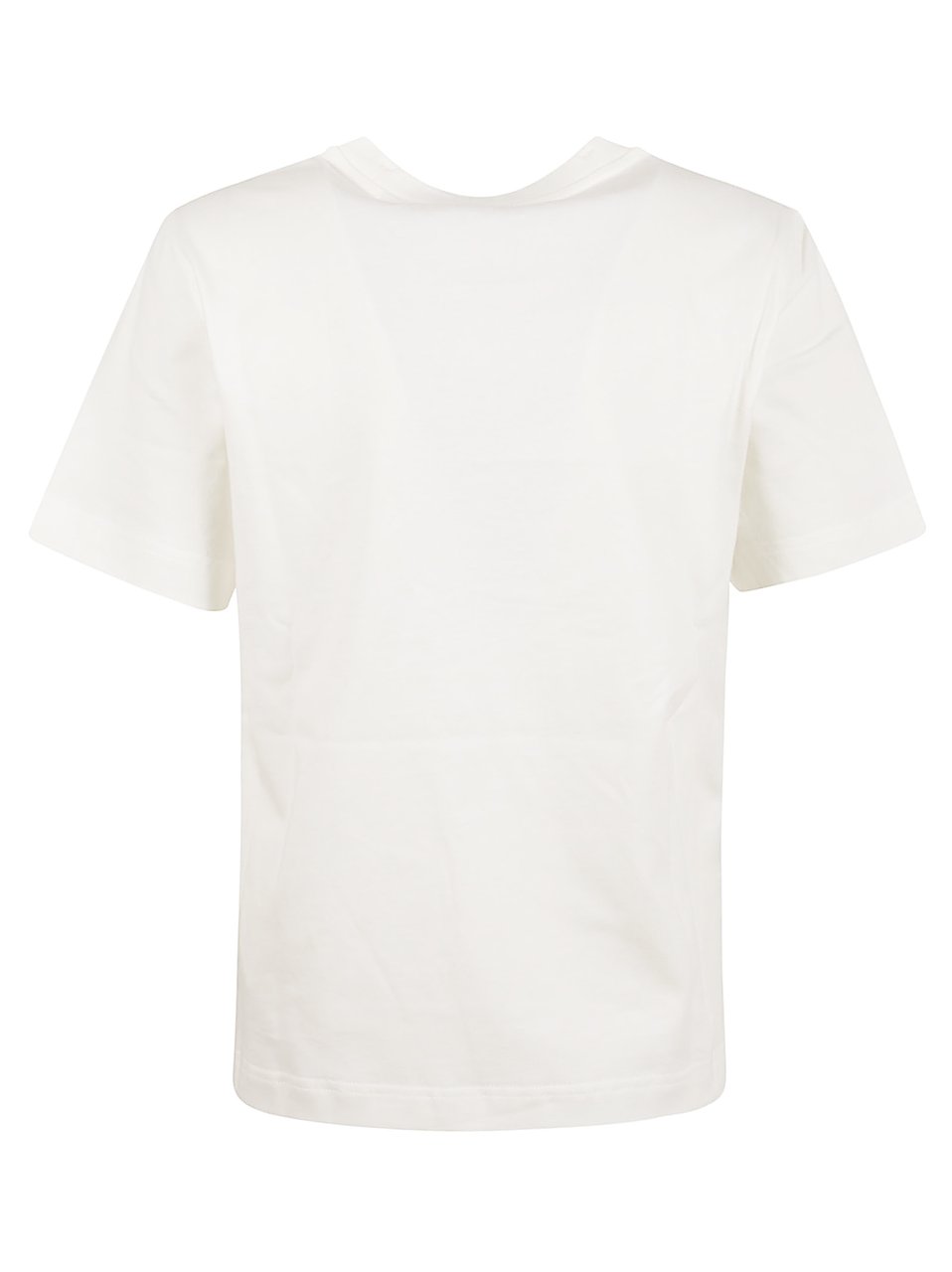 Burberry White Short-Sleeve T-Shirt with Equestrian Graphic Wit