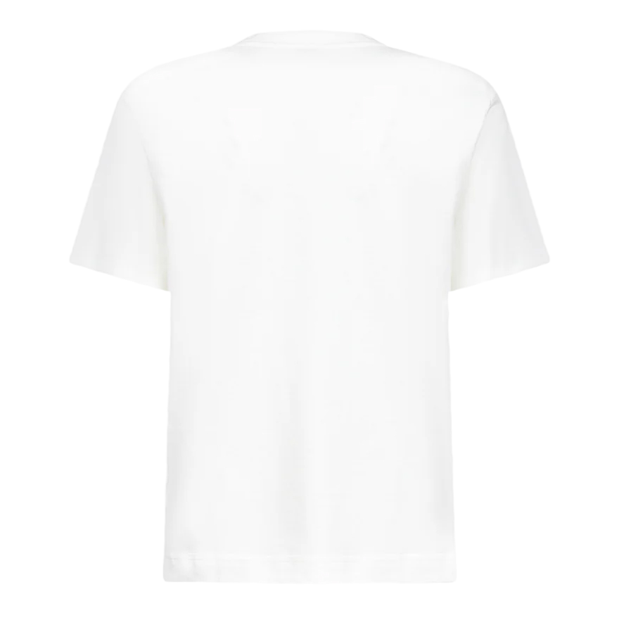 Burberry White Short-Sleeve T-Shirt with Equestrian Graphic Wit