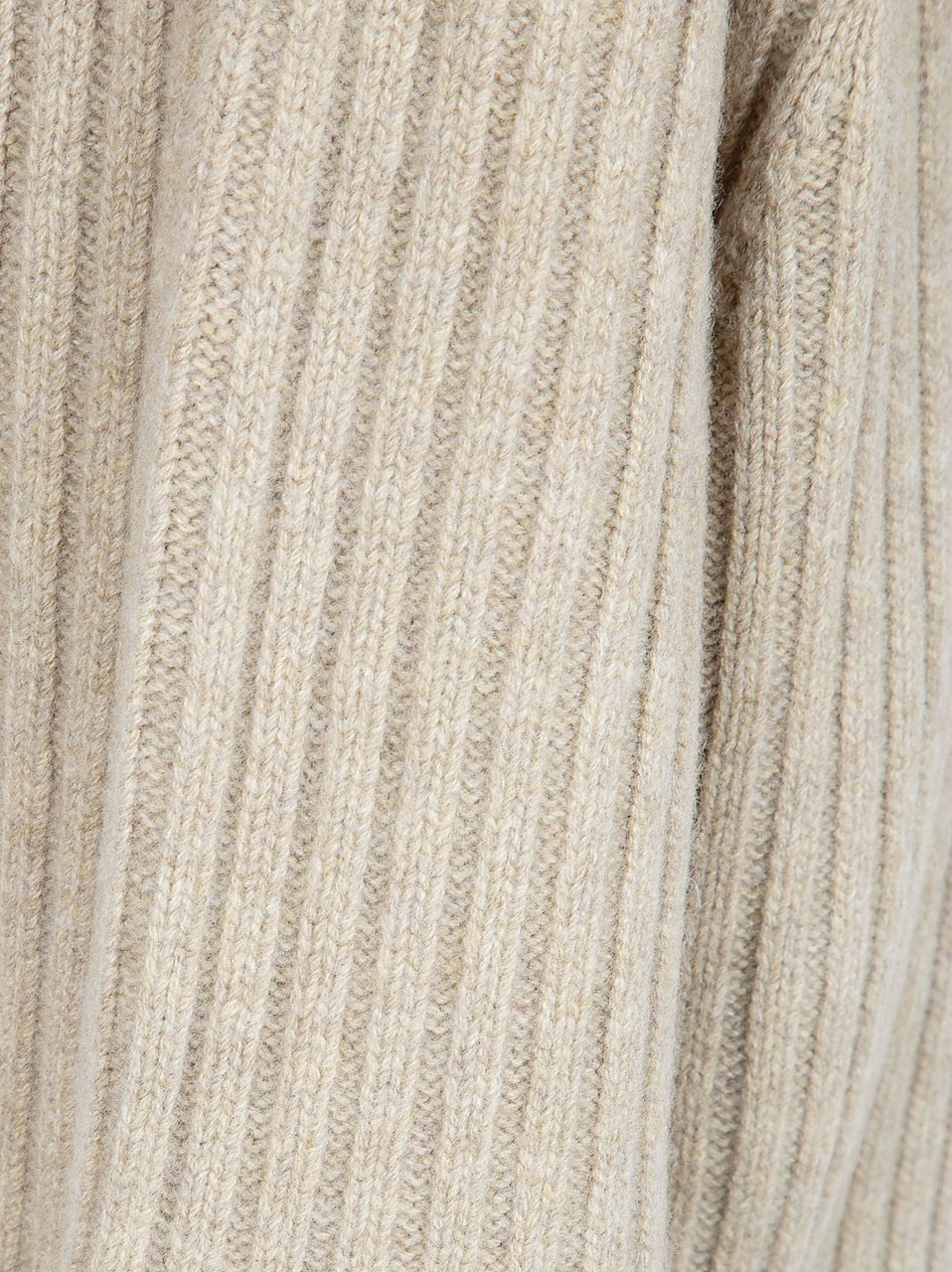 Burberry Ribbed Knit Cropped Hoodie Sweater with Check Patch Detail Neutraal