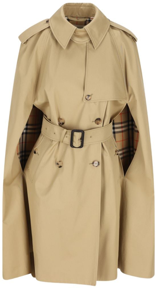 Burberry Coats Beige Beige